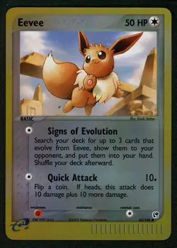 2003 Pokemon Eevee 63/100 EX Sandstorm Reverse Holo NM++/MINT- Condition CLEAN! - Image 1