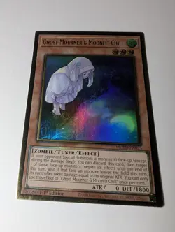 Yugioh Ghost Mourner & Moonlit Chill MGED-EN023 Gold Rare Alt Art 1st Ed NM - Image 3