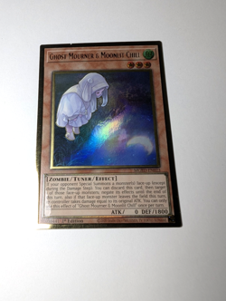 Yugioh Ghost Mourner & Moonlit Chill MGED-EN023 Gold Rare Alt Art 1st Ed NM - Image 1