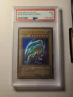 2002 Blue Eyes White Dragon SDK-001 Ultra Rare Yugioh Card PSA 3 HOLO BLEED - Image 1