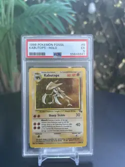 1999 Pokemon Fossil Kabutops Holo Card 9/62 PSA 5 EX - Image 1