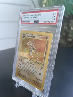 1999 Pokemon Fossil Kabutops Holo Card 9/62 PSA 5 EX - Image 2