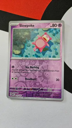 Pokemon Scarlet & Violet 151 Slowpoke 079/165 REVERSE Holo NM - Image 1