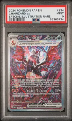 PSA 9 MINT Charizard ex 234/091 Special Illustration Rare Paldean Fates Pokemon - Image 1