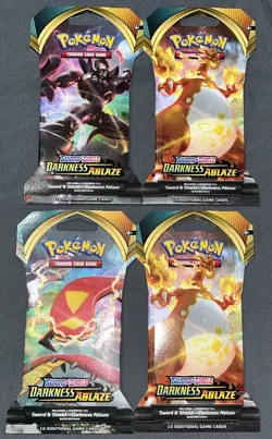 Pokemon Sleeved Booster Pack -4 Darkness Ablaze - Image 1