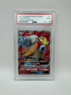 PSA 9 Mint Pokemon Sun & Moon S&M Shining Legends - Entei GX Full Art 71/73 🔥 - Image 1