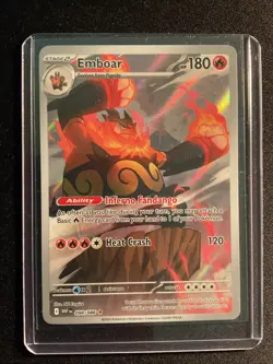 Pokemon TCG Emboar 098/086 White Flare Illustration Rare Near Mint - Image 1