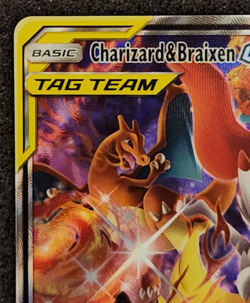 2019 Pokemon Black Star Promo Charizard & Braixen GX SM230 Tag Team NM-MT - Image 2