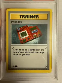 1999 Pokemon - 1st Edition Shadowless Pokedex Base Set 87/102 PSA 9 Mint! WOTC - Image 3