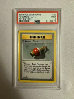 1999 Pokemon - 1st Edition Shadowless Pokemon Flute Base Set 86/102 PSA 9 Mint! - Image 2