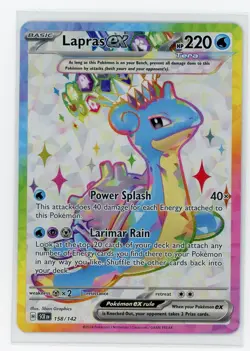 Pokemon TCG - Lapras ex 158/142 - Stellar Crown - Hyper Rare - Image 1
