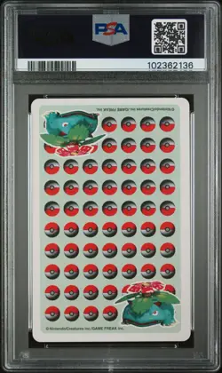 1998 POKEMON STADIUM GREEN POKER CARD VENUSAUR PSA 10 GEM MINT KING OF SPADES - Image 2