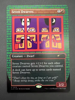 Magic The Gathering Secret Lair Seven Dwarves 0818 Foil Chase Card - Image 1