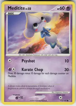 Pokemon TCG Meditite 113 Supreme Victors Common card Normal - Image 1