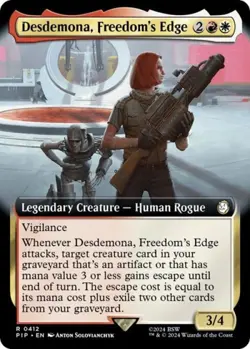 Desdemona, Freedom's Edge (Extended Art) -Foil Medium Play MTG - Image 1
