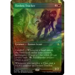 FOIL TIRELESS TRACKER (BORDERLESS) Special Guests Magic MTG MINT CARD - Image 1