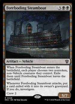 Foreboding Steamboat - Commander: Murders at Karlov Manor MKC- MTG - NM - Magic - Image 1
