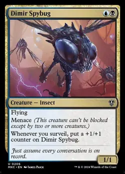 Dimir Spybug - Commander: Murders at Karlov Manor MKC- MTG - NM - Magic - 206 U - Image 1