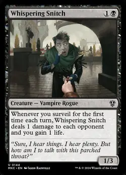 Whispering Snitch - Commander: Murders at Karlov Manor MKC- MTG - NM - Magic - 1 - Image 1