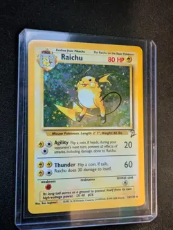 Pokemon TCG Raichu 016/130 Base Set 2 Holo NM - Image 1