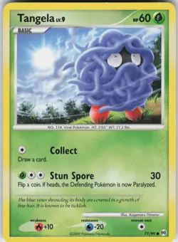 Pokemon TCG Tangela (77) 77/99 Arceus Common card Normal - Image 1
