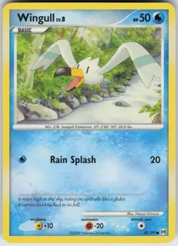Pokemon TCG Wingull (81) 81/99 Arceus Common card Normal - Image 1
