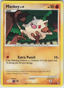 Pokemon TCG Mankey 112 Supreme Victors Common card Normal - Image 1