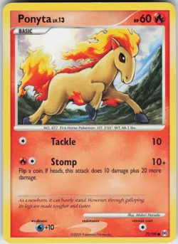 Pokemon TCG Ponyta (72) 72/99 Arceus Common card Normal - Image 1