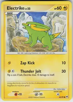 Pokemon TCG Electrike (62) 62/99 Arceus Common card Normal - Image 1