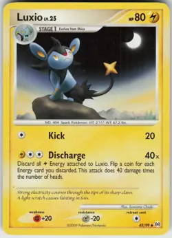 Pokemon TCG Luxio 43/99 Arceus Uncommon card Normal - Image 1