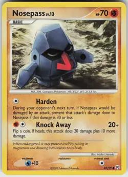 Pokemon TCG Nosepass 69/99 Arceus Common card Normal - Image 1