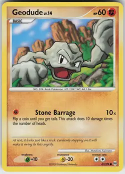 Pokemon TCG Geodude 65/99 Arceus Common card Normal - Image 1