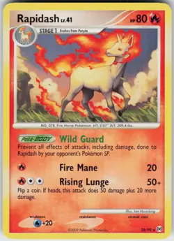 Pokemon TCG Rapidash (28) 28/99 Arceus Rare card Normal - Image 1