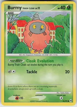 Pokemon TCG Burmy Trash Cloak 58/99 Arceus Common card Normal - Image 1