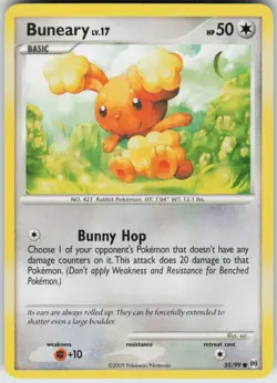 Pokemon TCG Buneary 55/99 Arceus Common card Normal - Image 1