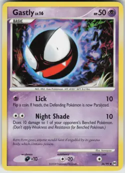 Pokemon TCG Gastly (36) 36/99 Arceus Uncommon card Normal - Image 1