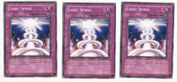 3x LIGHT SPIRAL LODT-EN070 TRAP CARD 1ST EDITION COMMON YUGIOH NM - Image 1