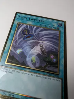 Yugioh Twin Twisters MGED-EN043 Gold Rare 1st Edition M - Image 2