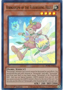 Yugioh Vernusylph of the Flourishing Hills (Ultra Rare) (1st Ed) - POTE-EN016 P - Image 1