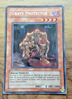 YUGIOH Grave Protector Rare 1st Edition AST-077. Free Postage - Image 1