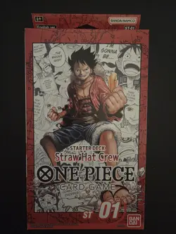 One Piece Card Game Starter Deck ST-01 STRAW HAT CREW English Sealed 811039038366 - Image 1