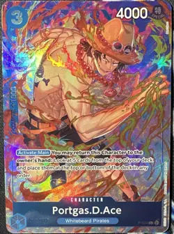Portgas D. Ace P-074 Promo Premium Card Best Selection Vol. 3 One Piece English - Image 1