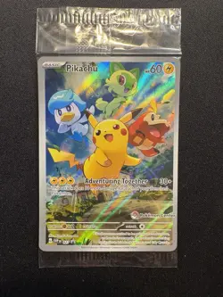 Pikachu SVP 27 Paldea Evolved Black Star Promo Card Pokemon Sealed - Image 1