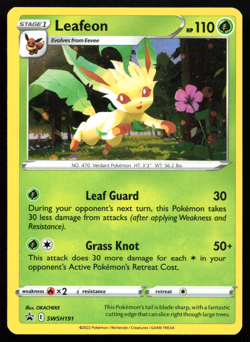 Leafeon SWSH191 Sword & Shield Black Star Promo Near Mint Pokemon Card - Image 1