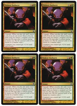 Violent Outburst x4 4x 2009 Alara Reborn PLAYSET Multi-Color Instant MTG NM AZ1 - Image 1