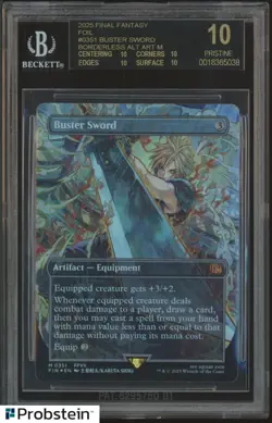 2025 MTG Final Fantasy Foil #0351 Buster Sword Borderless BGS 10 BLACK LABEL - Image 1