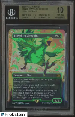 2025 MTG Final Fantasy EN Neon Ink Green 0551d Traveling Chocobo BGS 10 POP 30 - Image 1