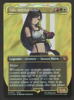 2025 MTG Final Fantasy Borderless Surge Foil #0214 Tifa Martial Artist - Image 1