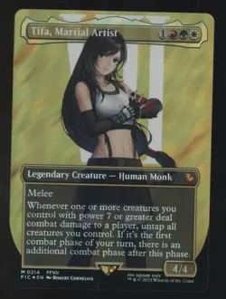 2025 MTG Final Fantasy Borderless Surge Foil #0214 Tifa Martial Artist - Image 1