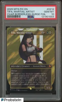 2025 MTG Final Fantasy Borderless Surge Foil #0214 Tifa Martial Artist PSA 10 - Image 1